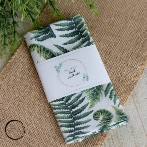 Zöld ág felnőtt textil zsebkendő prémium 